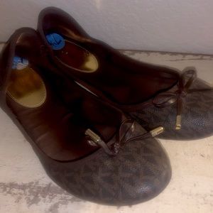 Mk Juliette ballerina flats signature mk